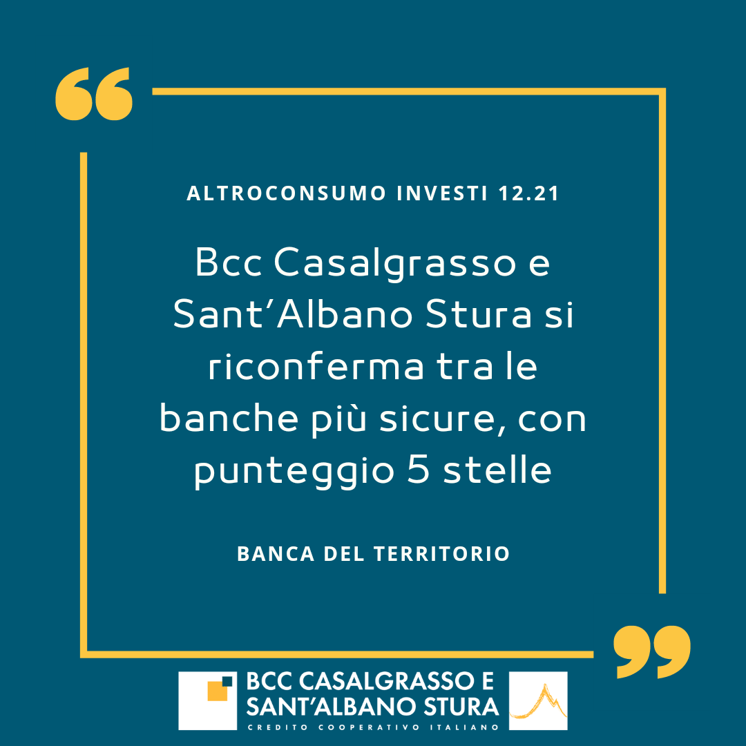 Riconfermata Tra Le Banche Più Solide D’Italia - BTM · Banca Territori ...